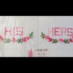 JC Penny’s His Hers white Pillow cases